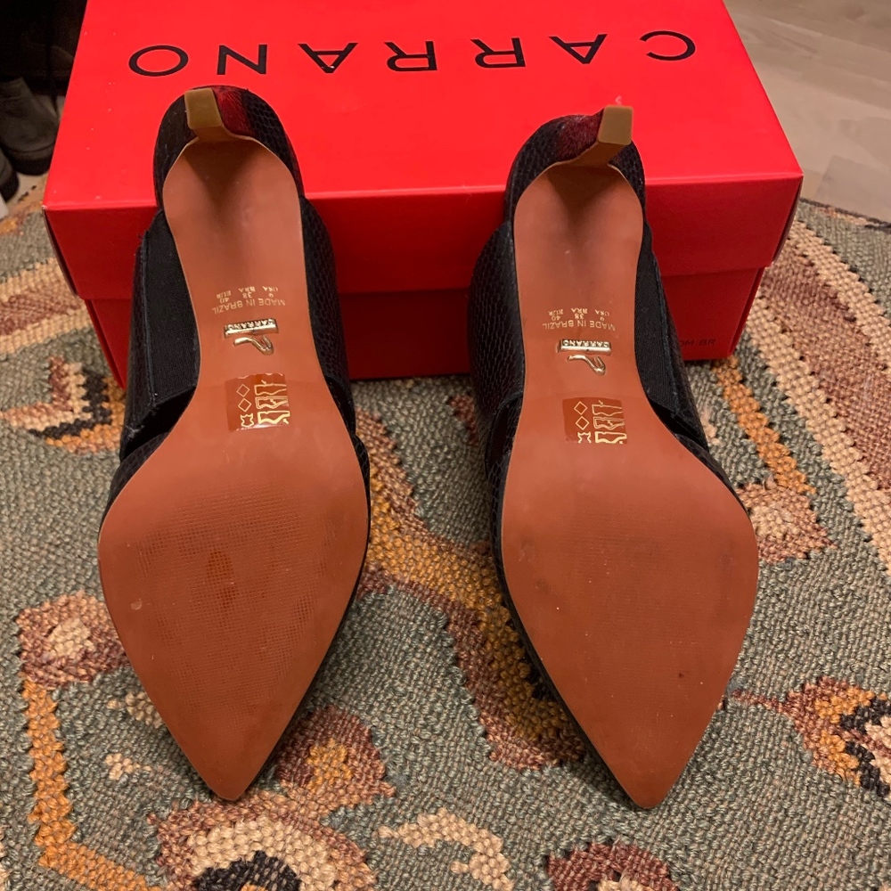 NWOT Carrano Pietra Black Snake Mule Pump Heel - Picture 5 of 5